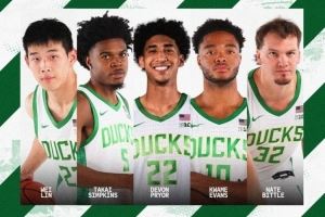 加油!俄勒冈大学今天对阵夏威夷大学 林葳首发出战